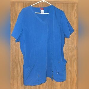 Cherokee V-Neck Blue Scrub Top